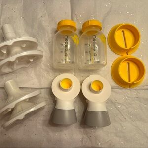 Brand new Medela PersonalFit flex connectors / flanges/ collection bottle set